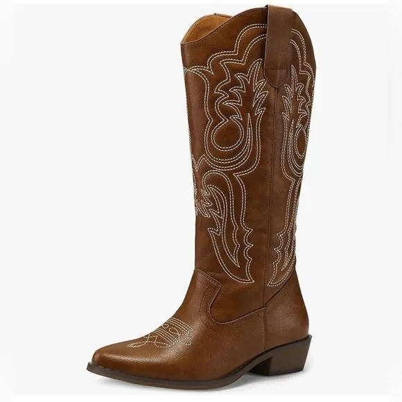Women's Cowboy Boots Mid Calf Cowgirl Boots