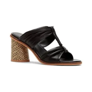 Women’s FRYE &amp; CO Leiah Bow black leather sandals- Size 9.5