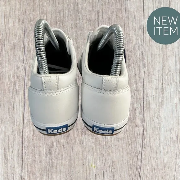 Women’s Keds Courty Core Lace Up White Leather Sneaker, Size 8 1/2. Brand New!