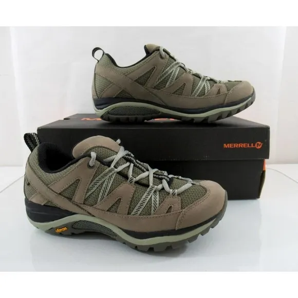 Women's Merrell Siren Sport 3 Waterproof Hiking Shoes Sneaker Brindle Tea Size 8
