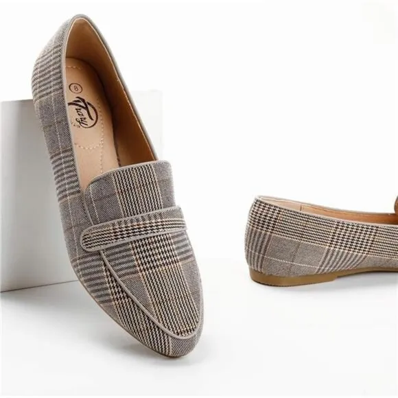 Women's Penny Loafers - Pointed Toe Flats for Office, Wedding, Driving, Comfort