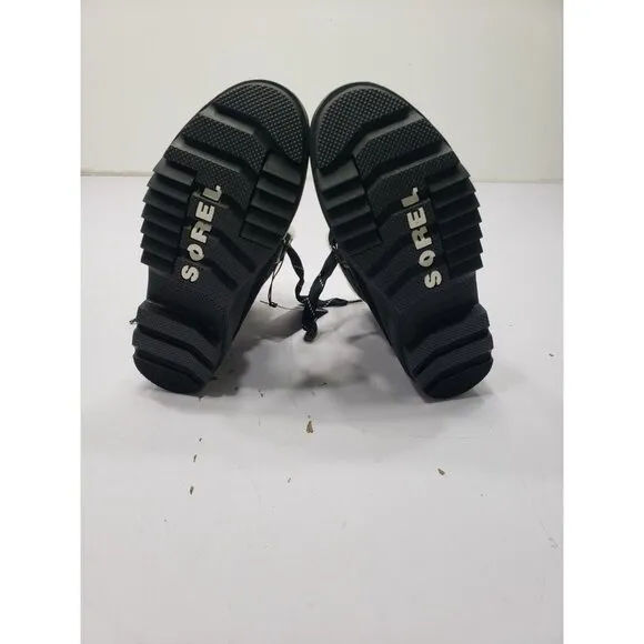 Women's Sorel Tivoli IV WP Waterproof Black Boots Size 7 Lace Up Mid Calf