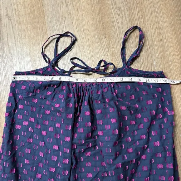 XiRENA Rhode Dress XS moonset navy blue purple polka dot midi sundress tank
