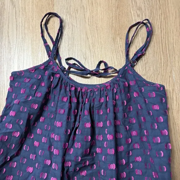 XiRENA Rhode Dress XS moonset navy blue purple polka dot midi sundress tank