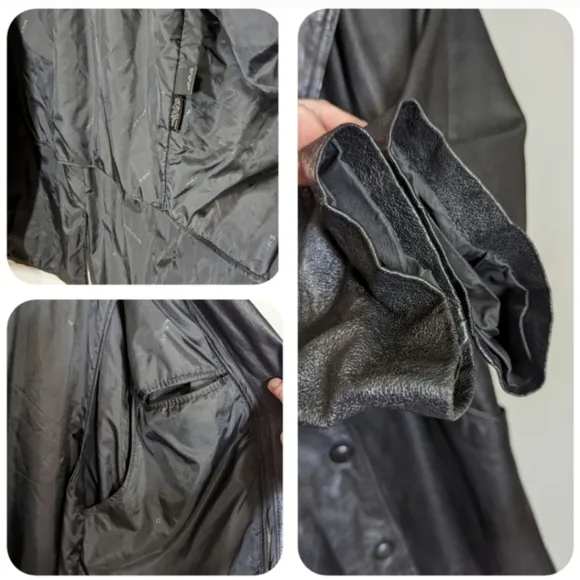 Y2K MATRIX VTG Wilson's Leather Womens Black Blazer Coat Size Women's Size Large