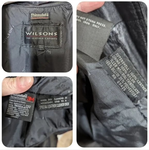 Y2K MATRIX VTG Wilson's Leather Womens Black Blazer Coat Size Women's Size Large