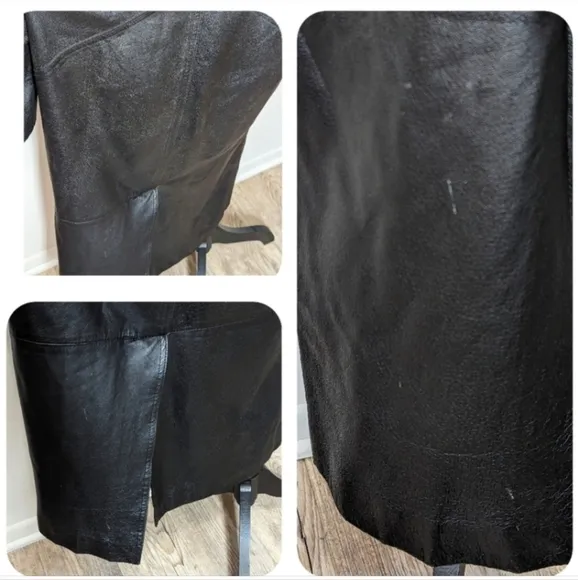 Y2K MATRIX VTG Wilson's Leather Womens Black Blazer Coat Size Women's Size Large