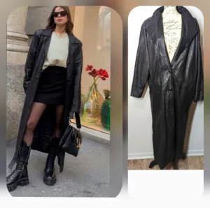 Y2K MATRIX VTG Wilson's Leather Womens Black Blazer Coat Size Women's Size Large