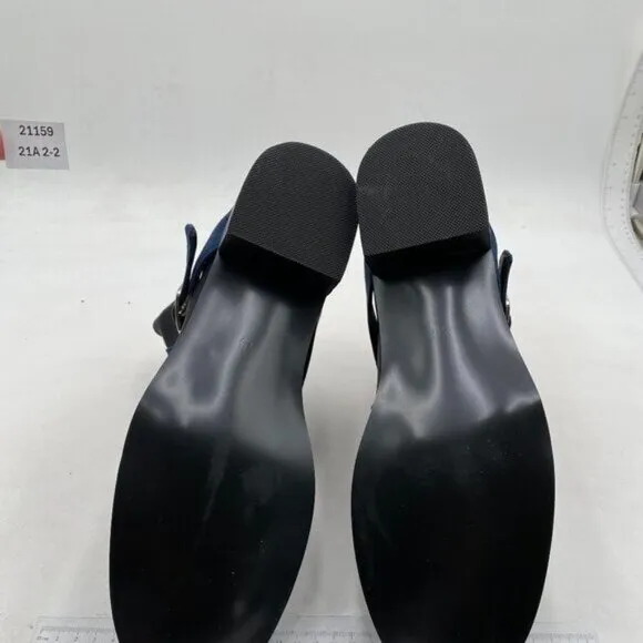 YDN Women Fashion Round Toe Slip On Stretch Ankle Booties Chic Blue Black Shoes