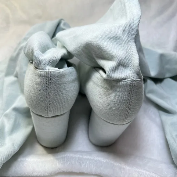 YEEZY Women's Over-the-knee Stretch Canvas Boots In Bleached Denim NWT - 5.5/6