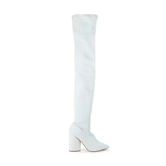 YEEZY Women's Over-the-knee Stretch Canvas Boots In Bleached Denim NWT - 5.5/6