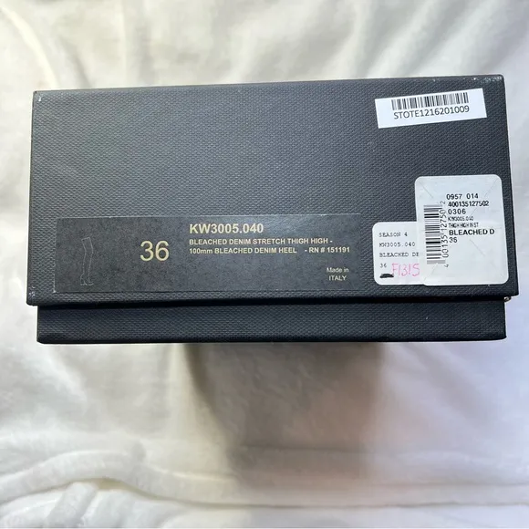 YEEZY Women's Over-the-knee Stretch Canvas Boots In Bleached Denim NWT - 5.5/6