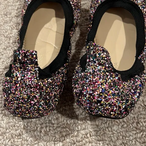 Yosi Samra girls rainbow glitter shoes, size 3 EUC!