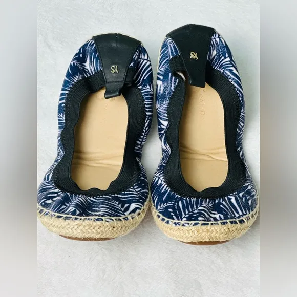 Yosi Samra Lara Espadrille Foldable Ballet Flats Size 8