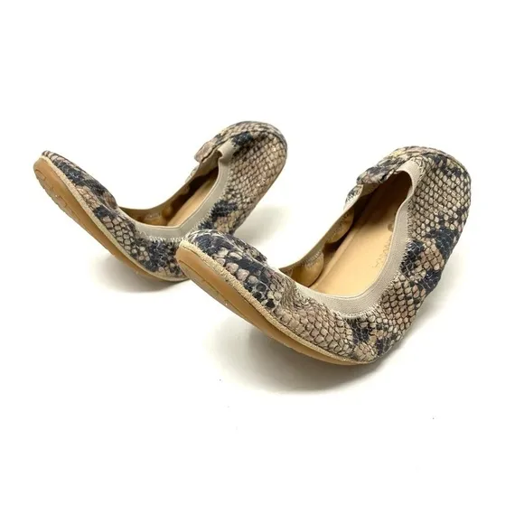 Yosi Samra Samara 2.0 - Ballerina Style snakeskin foldable flats