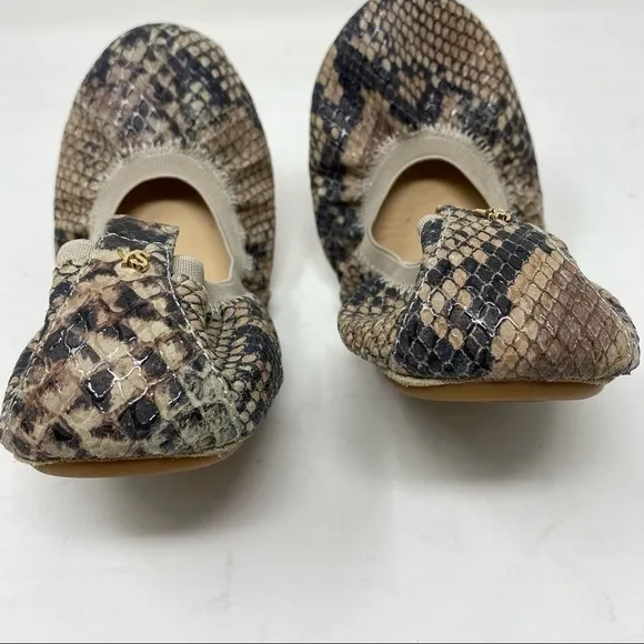 Yosi Samra Samara 2.0 - Ballerina Style snakeskin foldable flats
