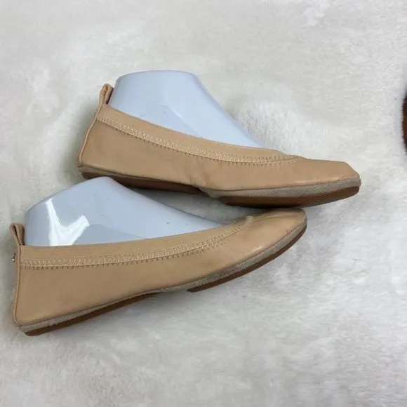 Yosi Samra Samara Foldable Ballet Flat in Ballet Pink Leather, size‎ 7