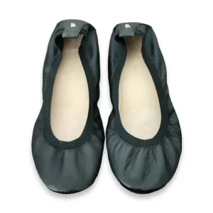 Yosi Samra Samara Foldable Ballet Flats 8 Black Flexible Leather Scrunchy