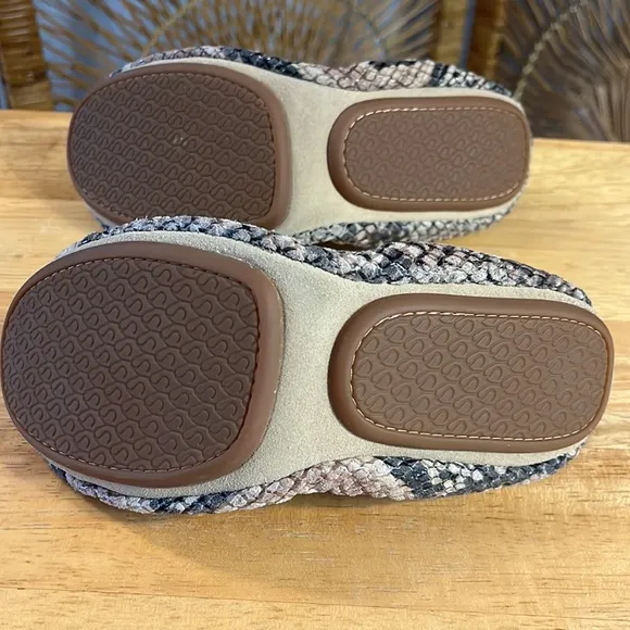 Yosi Samra Snakeskin Pattern Samara Foldable Flats - Size 7