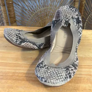 Yosi Samra Snakeskin Pattern Samara Foldable Flats - Size 7