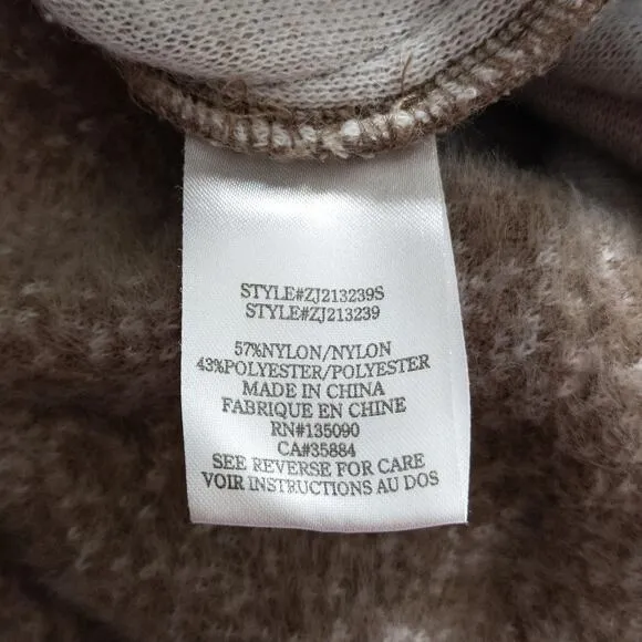 Z Supply Women’s Jacket Taupe Knit Shacket Fuzzy Texture Chest Pockets Size XS