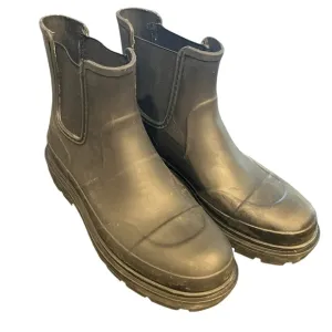 ZARA ELASTICATED RAIN BOOTS BLACK W 10.5/M 9.5‎ Unisex