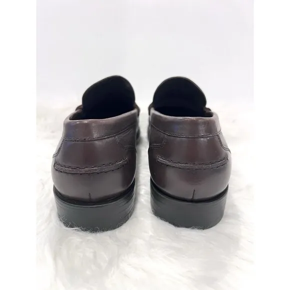 ZARA MAN LEATHER PENNY LOAFER BROWN SIZE US 9 EUR 42 Ref 2608/420