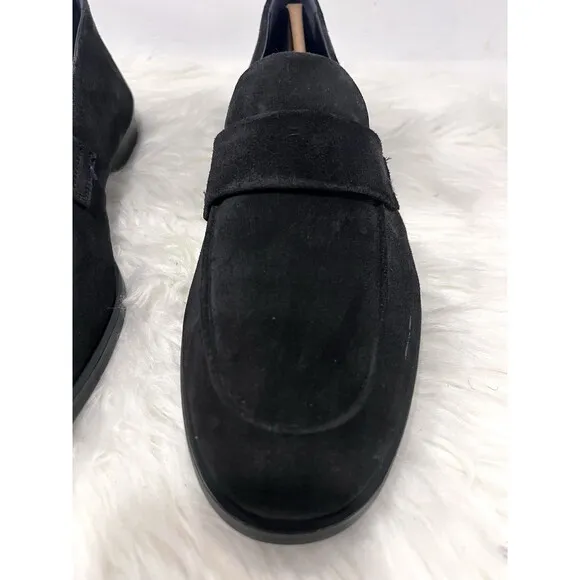 Zara Men Penny Loafers Suede Navy Blue Slip-On Size US 11 EUR 44  2600/420