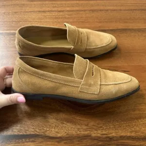 Zara Suede Penny Loafers