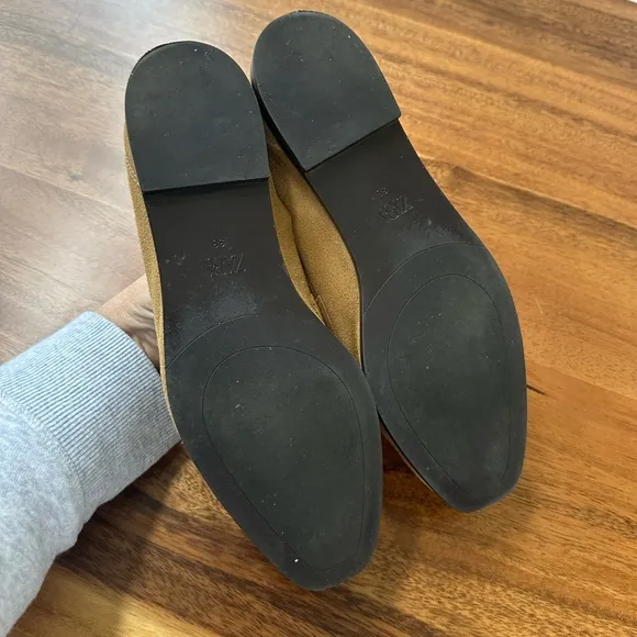 Zara Suede Penny Loafers